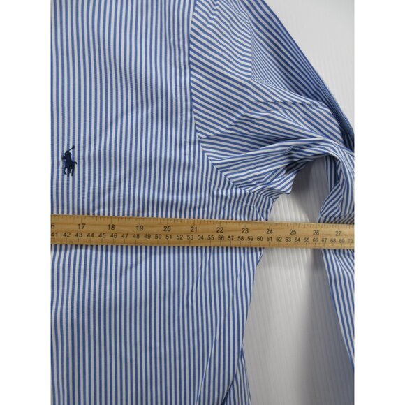 Ralph Lauren Shirt 16 Oxford Cloth OCBD Pinstriped Classic Fit NEW - Picture 9 of 14